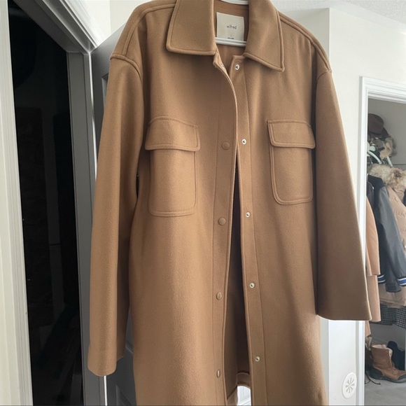 Aritizia Wilfred Rialto Tan Wool Coat with belt - Picture 6 of 12